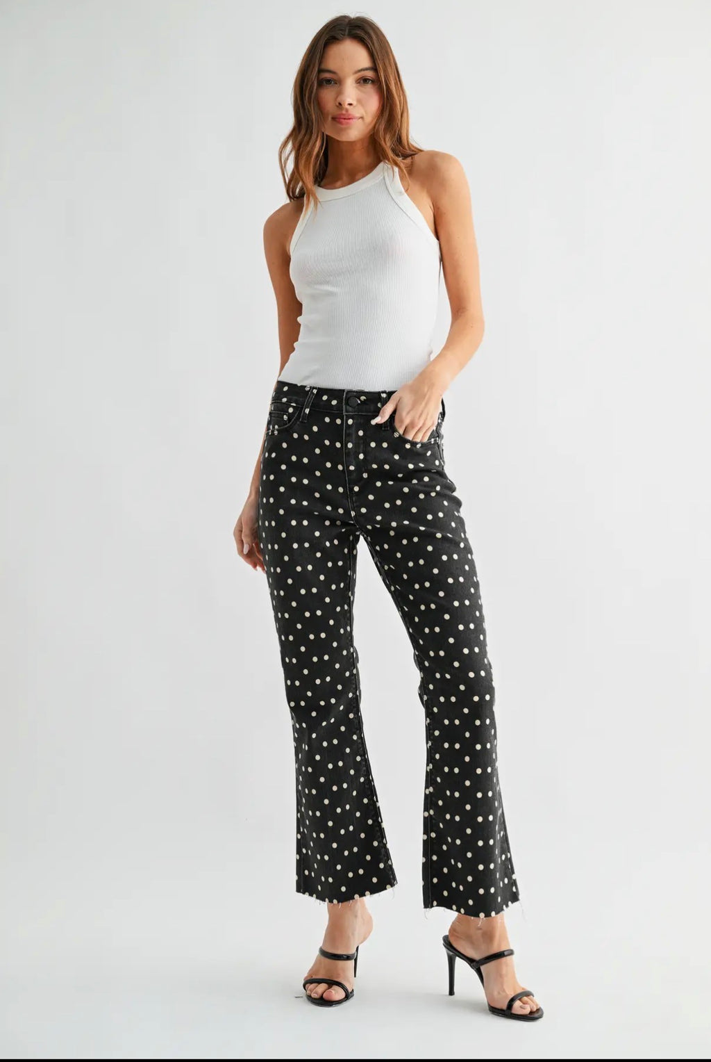 Polka dot crop flare