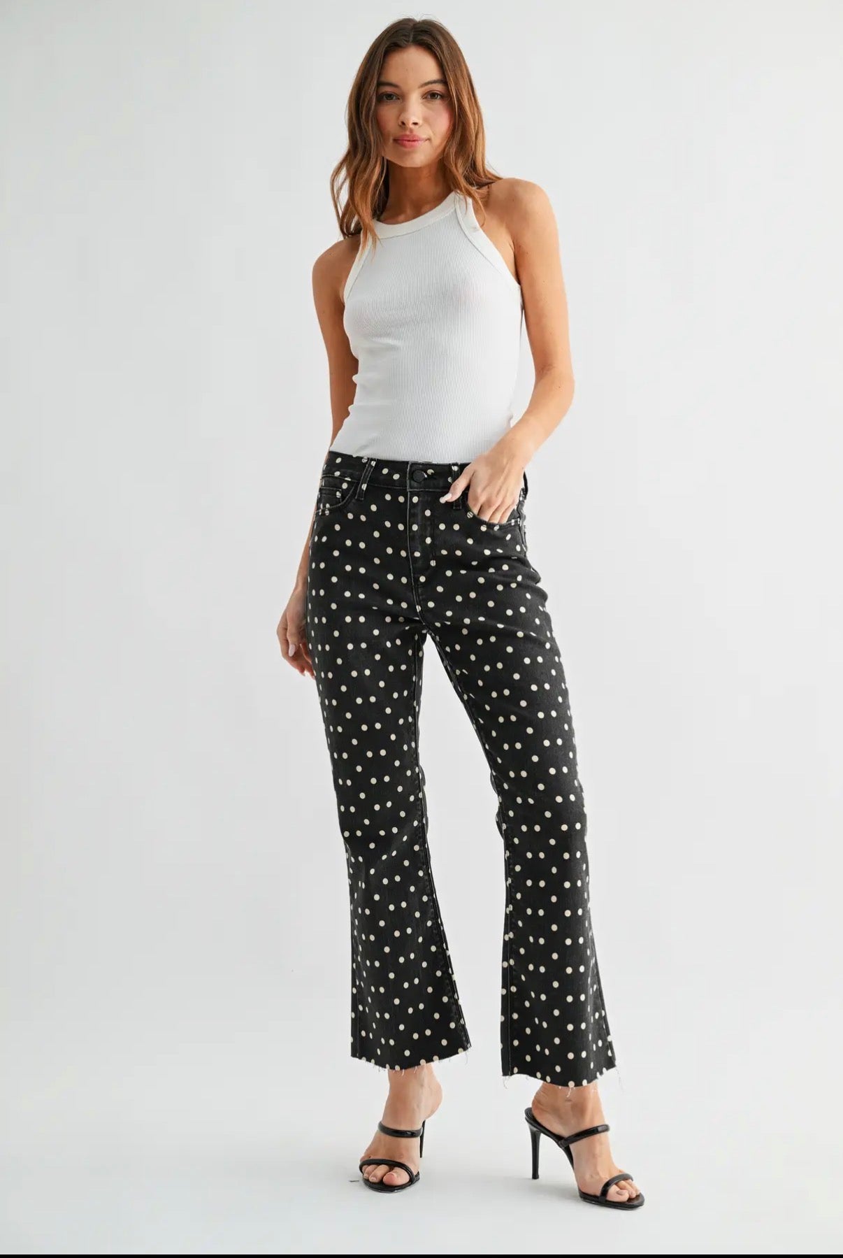 Polka dot crop flare