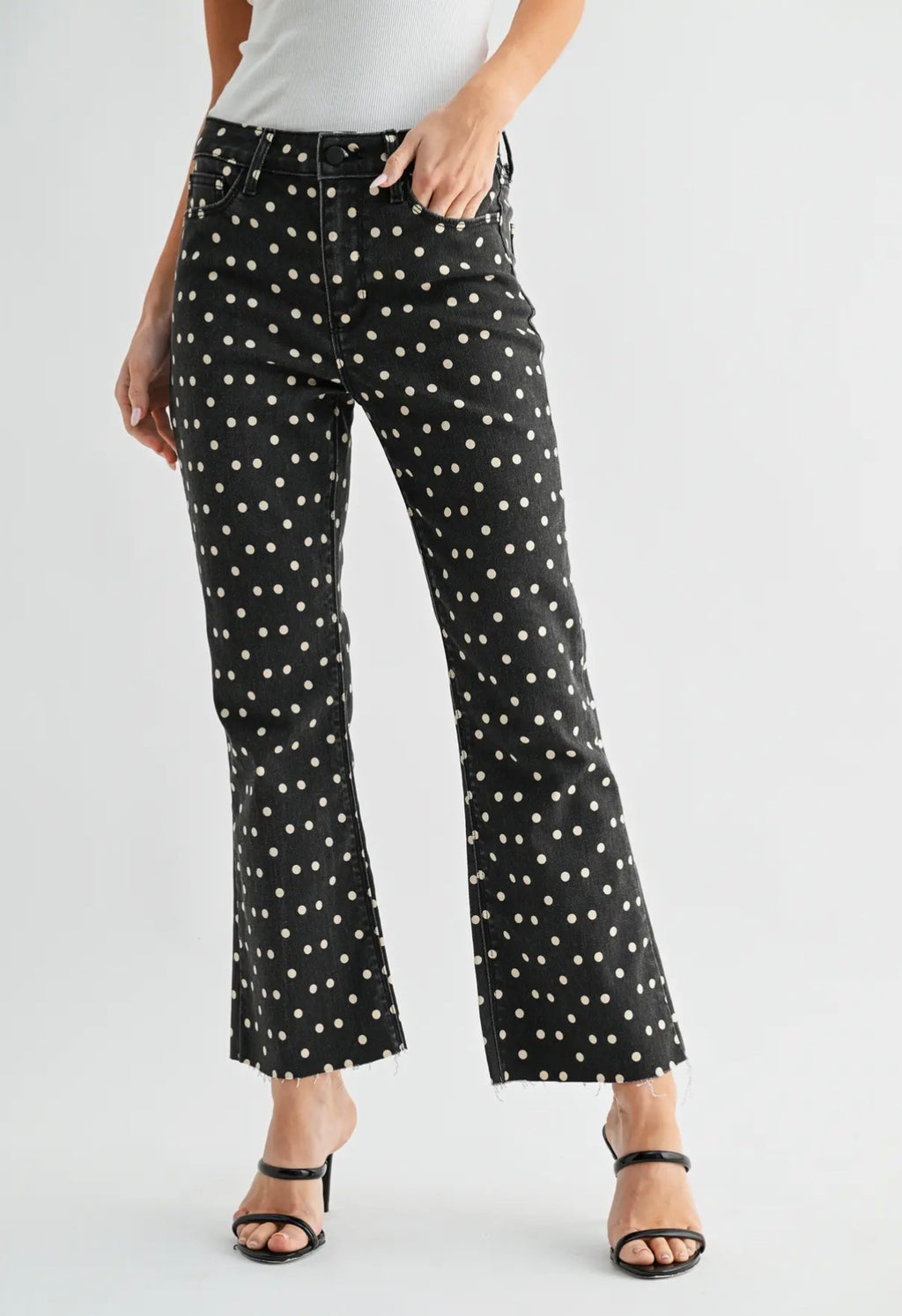 Polka dot crop flare