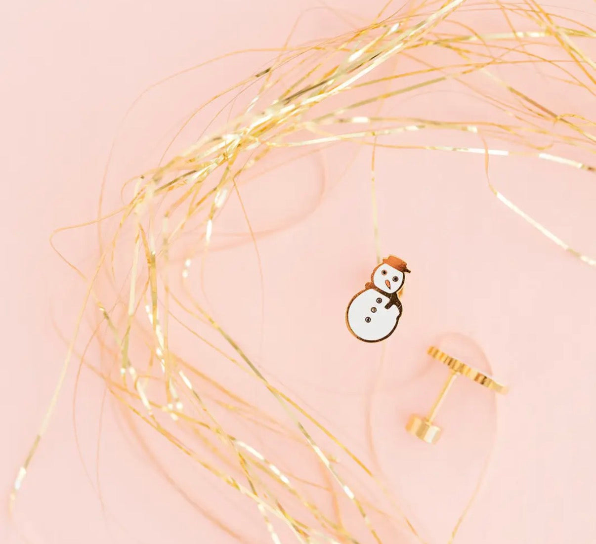 snowman stud earrings