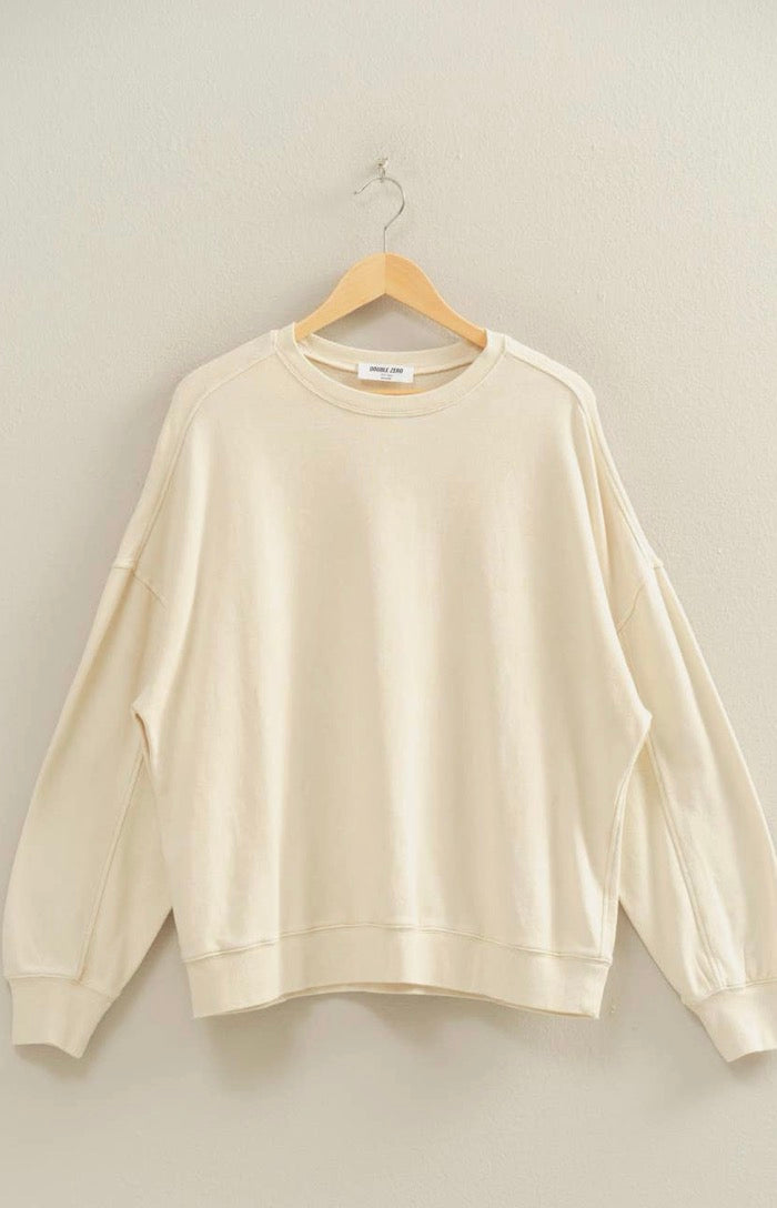OVERSIZED SWEATSHIRT- BEIGE