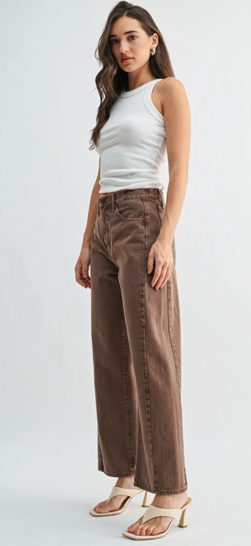 Vintage Brown Barrel Jean Twist