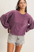 Mineral Wash Puff Long Sleeve