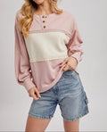 Pink block sweatshirt