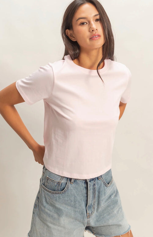 Crew neck cotton t-shirt