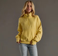 YELLOW QUARTER ZIP SWEATSHIRT